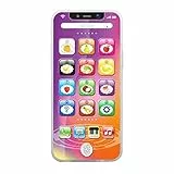 VBESTLIFE Pädagogisches Musiktelefon-Spielzeughandy mit Schillernden LED-Lichtern für Kleinkinder, 8 Modi für Frühes Lernen/Vorschul-Story-Maschine (Purple)
