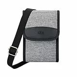 KIWIFOTOS Kompaktkamera Schultertasche, Crossbody Tasche, Kamera Schultertasche SLR/spiegellose Digitalkamera und Objektive für Canon, Nikon, Sony, Fujifilm, Ricoh mit Schultergurt (Grau)