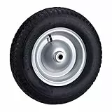 Relaxdays, Schwarze Schubkarre 200 kg, Ersatzrad, Schwarz