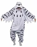 LorranTree Onesie Kostüm Jumpsuit Schneeeule Costume Damen Herren Erwachsene Relaxo Pyjama Tier Vogel Snowy Owl Weihnachten Halloween Schlafanzug SY-XueXiao M