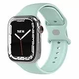 EAZY CASE Sport Armband für Apple Watch 44mm / 45mm / 46mm / 49mm verstellbares Silikon Ersatzarmband Sport Loop Band für Apple Watch Serie 11 10 9 8 7 6 5 4 3 2 1 SE für Damen Herren Grün