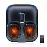 Elektrisches Fußmassagegerät Shiatsu mit Fernbedienung, Luftkompression, Wärmefunktion, Mehreren Modi, Fussmassagegerät für Büro und Entspannung zu Hause, Passend bis Schuhgröße EU 46