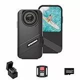 Apexcam K20 Touchscreen Action Cam 4K60FPS 48MP WiFi 8X Zoom EIS 20m Wasserdicht mit 64GB Sportskamera Unterwasserkamera Karte 2.4G Fernbedienung 2x1350mAh Akkus