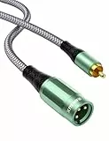 RAWAUX XLR auf Cinch Kabel, Subwoofer Kabel XLR Stecker auf Cinch Stecker Microfonkabel Stereo Audio Microfon Adapter für CD-Spieler, Lautsprecher, Kondensator, Verstärker(1M)