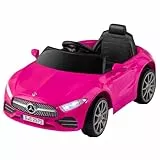LEADZM Kinder Elektroauto 12V mit 2.4G-Fernbedienung – Elektrofahrzeug 2-türig mit MP3, Hupe, LED-Leuchten (Rosa1)