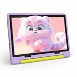Whitedeer Kinder Tablet 10 Zoll, Android 14 Kids Tablets with Octa Core Prozessor, 8GB RAM 64GB ROM 1TB SD-Erweiterung, 5000 mAh Batterien, Wi-Fi, Bluetooth, Tablets Kinder mit Dual-Kamera (Lila)