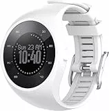 Generisch Armband für Polar M200 GPS-Laufuhr Armbänder Sport Wasserdichtes Ersatzarmband Silikon Wechselarmband Kompatibel mit Polar M200 Uhrarmband (Weiss)