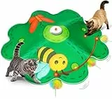 FEELNEEDY Katzenspielzeug, Spielzeug für Indoor, Versteckspielzeug für Kätzchen, Whack a Mole Motion, Elektronisches Katzen Spielzeug für Übungen