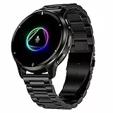 Hiseus Armband Kompatibel mit Garmin Venu 2 Plus/Venu Sq/Sq 2 Music, Armband Edelstahl Metall für Garmin Forerunner 55/158 / 245/645 Music/Vivoactive 3 Uhrenarmband (Schwarz)