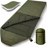 2-in-1 Schlafsack Ultraleicht,(220x84cm) Deckenschlafsack für 3-4 Jahreszeiten (1-6°C) mit L-Zip zur Campingdecke, Sommerschlafsack Kompakt für Outdoor,Camping & Trekking | Erwachsene & Kinder