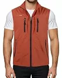 Harbrosrce Herren Outdoor Weste Standkragen Anglerweste Golf Leicht Gilet Schnelltrocknende Ärmellose Jacke Arbeitsweste Jagdweste mit Vielen Taschen für Safari Fotografie
