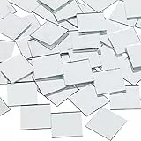 Belle Vous Quadratische Mosaik Spiegel (120 Stk) – 2,5 x 2,5 cm - Spiegel zum Basteln, DIY Projekte & Dekoration - Mosaikfliesen Spiegel & Wandtattoo Spiegel für Wohnzimmer und Schlafzimmer