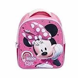 Superdiver - Kinder-Rucksack Minnie Mouse - Offizielle Disney-Lizenz - Ideal für Schule und Kindergarten - Perfekt für Jungen und Mädchen - Rosa - Maße: 24x20x10 cm