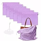 6 Stück Schuhtasche Kordelzugbeutel, Aufbewahrungsbeutel Aufbewahrungstasche aus Seide Handtaschen Kordeltasche für Handtasche Geldbörse Taschenbücher Schuhe Stiefel (Veilchen, 60 * 50cm)