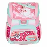 Herlitz Loop Ballet Love Schulranzen, Rucksack für Kinder, Schulrucksack 17L, Kinderrucksack, Leicht Schultasche für Mädchen, Reflexmaterial, Schnallenverschluss, Ergonomische Form, Rosa Hellblau