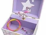 Jewelkeeper Musikalisches Schmuckkästchen Mädchen - Einhorn Design mit Drehfigur und Musikspieluhr, Einhorn Geschenke für Mädchen - Schatzkiste Kinder - Rosa, 21.8 x 27.4 x 38.3 cm