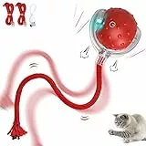 IOKHEIRA Interaktives Katzenball Spielzeug Elektrisches automatisches Katzenspielzeug für Wohnungskatzen, wiederaufladbares, Sich unregelmäßig bewegendes Katzenspielzeug