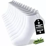 Niorasen Bambus Sneaker Socken Herren Damen 43-46 37-42, Atmungsaktive Sportsocken, Anti Geruch Laufsocken, Antibakterielle Kurze Sommer Knöchelsocken, Halbsocken, Bambussocken 6 Paar