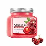 Körperpeeling Sanftes Peeling,Tiefenpflege,Angenehmer Obst Duft Reinigendes Peeling-Gel,Entfernung Abgestorbener Haut,Körperpflege,Entspannung,Glatte Haut & strahlender Teint (350G, Kirschen)