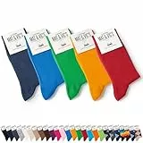 Mat & Vic's bunte Socken Herren, feine Strümpfe aus Cotton Baumwolle gekämmt, Herrensocken für Freizeit, für Business Männer Damen, mehrfarbig bunt Fun Colors, Größe 47-50, 5 Paar