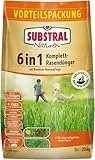 SUBSTRAL Naturen 6in1 Komplett Rasendünger, mit Sofort und Langzeitwirkung mit Extra Kalk und Kalium, 270 m², 20 kg