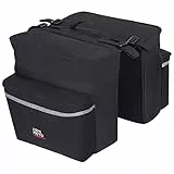 KEMIMOTO Fahrrad Gepäckträgertasche, 28L Große Kapazität, Wasserabweisende Fahrradtasche mit Regenschutz, Satteltasche für ebike MTB Rennrad, mit Reflektorstreifen und Tragegriff