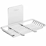 Tiilan Selbstklebende Seifenschale für Dusche, Badezimmer, Seifenhalter, Wandmontage - Edelstahl, Silber