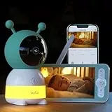BOIFUN Babyphone mit Kamera 2K/3MP, Intelligentes Nachtlicht, 5 Zoll WLAN Video babyfone PTZ 360°, 4×Zoom, Bewegungsverfolgung, IR Nachtsicht, Weinen/Bewegungs/Geräuscherkennung, Temperaturerkennung
