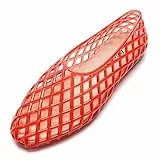 HEVA Damen Jelly Mesh Flats Atmungsaktiv Klar Hohle Schuhe Sommer Strand Jellies Ballett Sandalen(6UK 39EU,Rot)