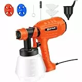 Farbsprühsystem 400W HVLP Elektrische Spritzpistole Sprühdesinfektionsmittel, 800ml/min, 1000 ml mit 3 Sprühmuster, geeignet für DIY und Dekoration 1.0mm 1.8mm 2.5mm Düsen