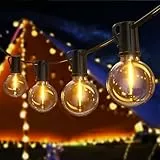 FIFlying Lichterkette Außen Strom - LED Outdoor Lichterkette Glühbirnen Außen Innen Strom mit Stecker, 20,1M 66Ft 30+2 Warmweiße IP54 G40 Glühbirnen Plastik für Balkon Party Camping Garten Hochzeit Te