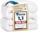 BEDSURE Bettdecke 135x200 Ganzjahresdecke Steppdecke - Bettdecke 135x200cm 4 Jahreszeiten Bettdecken - Oeko-TEX Zertifiziert 300GSM Weiß Sommerdecke, Weiche Warm Duvet Schlafdecke für Allergiker