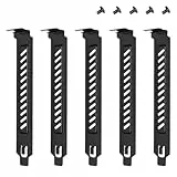 YIMATEECO PCI Slot Abdeckung, PCI Steckplatzabdeckungen aus Hartem Stahl, Staubfilterhalterung Staubfilter Abdeckplatte für PC-Computergehäuse, Belüftung und Staubschutz (Schwarz, 10 Stü)