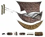 AMAZONAS Ultra-Leichtes Winter-Set Forest - Hängematte, Aufhängung, Tarp, Underquilt-Poncho - Outdoor-Genuss ab 0 Grad, Hochwertige Qualität und stilvolles Design, nur 1,22 kg, Ultraleicht