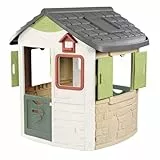 Smoby Life - Jura Lodge Spielhaus (115x123x132 cm) mit mind. 50% Recycling-Anteil - wetterfestes Gartenhaus für Kinder mit Vogel-Futterstelle - Outdoor-Kinderhaus für Garten oder Terrasse - ab 2 Jahre
