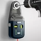 Tyrry 4-in-1 Laser Wasserwaage mit Kreuzwasserwaage, Bohrstaubfänger, Wandhalterung, Elektronischem Vakuum-Saugnapf, Nivellierwerkzeug Perfekt zum Aufhängen von Bildern, Malen und Heimrenovierungen