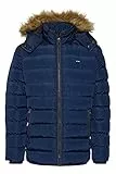 FQ1924 Aksel Steppjacke Herren Winterjacke Jacke mit Kapuze mit Kunstfell, Größe:L, Farbe:Estate Blue (194027)
