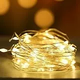 A.bigwhale Lichterkette Batterie, 2m 20 LED Lichterkette mit Timer, Warmweiß Lichterketten für Innen, Weihnachten, Schlafzimmer, Party, Hochzeit