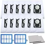 Staubbeutel Filter Zubehör Set für AEG VX6 VX7 VX8 VX9 Bodenstaubsauger VX6-2 VX6-1-ÖKO VX6-2-ÖKO VX7-2 VX7-2-ÖKO VX8-2 VX8-2-ÖKO VX9-2 VX9-2-ÖKO Staubsauger Ersatzteile (12 Beutel + 2 HEPA Filter)
