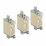 SIEMENS - x3 Stück NH-Sicherungseinsatz, NH000 50A Kombikennmelder