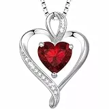 LAVUMO Halskette Damen Herzkette Echt Silber 925/Messing Kette mit Herzanhänger Schmuck Geschenke für Frauen Freundin zum Geburtstag Jahrestag Hochzeitstag Valentinstag Weihnachten