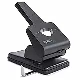 Rapesco 1631 Germ-Savvy Antibakteriell HD865-P 2-fach-Kraftlocher, 63 Blatt Stanzkapazität, Schwarz