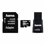 Hama microSDHC-Karte und Zubehör-Set, 16 GB, Class 10 UHS-I (4-teilig: Speicherkarte, Kartenleser, SD-Adapter, Box)