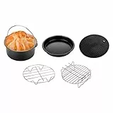 MorNon Heißluftfritteuse Zubehör Silikon Backform Für Zuschnitte Airfryer Silikonbackformen Air Fryer Accessories Silikoneinsatz Zubehör (5STK)