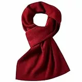 DOVAVA Herren Schal Schwarz,30% Merinowolle Herrenschal Winter,Weiche Warm Kaschmir Schal in 4 Farbe (Rot)