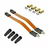 Premium X 2x Fensterdurchführung + 4x F-Stecker + 4x Gummitülle Sat Flachkabel Set