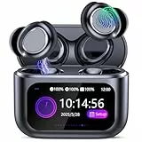 ZYHKON Bluetooth Kopfhörer, Bluetooth 5.4 Schlafkopfhörer In Ear mit Touchscreen, 48H Spielzeit Mini Kopfhörer mit HiFi Sound/5 EQ-Modi/ENC Noise Cancelling, Wireless Ohrhörer für Seitenschläfer