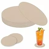 xiaoxianxian Untersetzer Gläser 10er Set, Doppelseitigen Glasuntersetzer, Getränkeuntersetzer rutschfest, Lederoptik Untersetzer für Zuhause, Büro, Bar und Restaurant (Hellbeige)