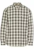camel active Herren Hemd im Regular Fit | Kariertes Langarmhemd aus 100% Baumwolle Grau, menswear-3XL