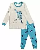 Nuribom Schlafanzug für Jungen und Mädchen - Kinder Baumwolle Pyjama (Dinosaurier, 90) 12-18 Monate